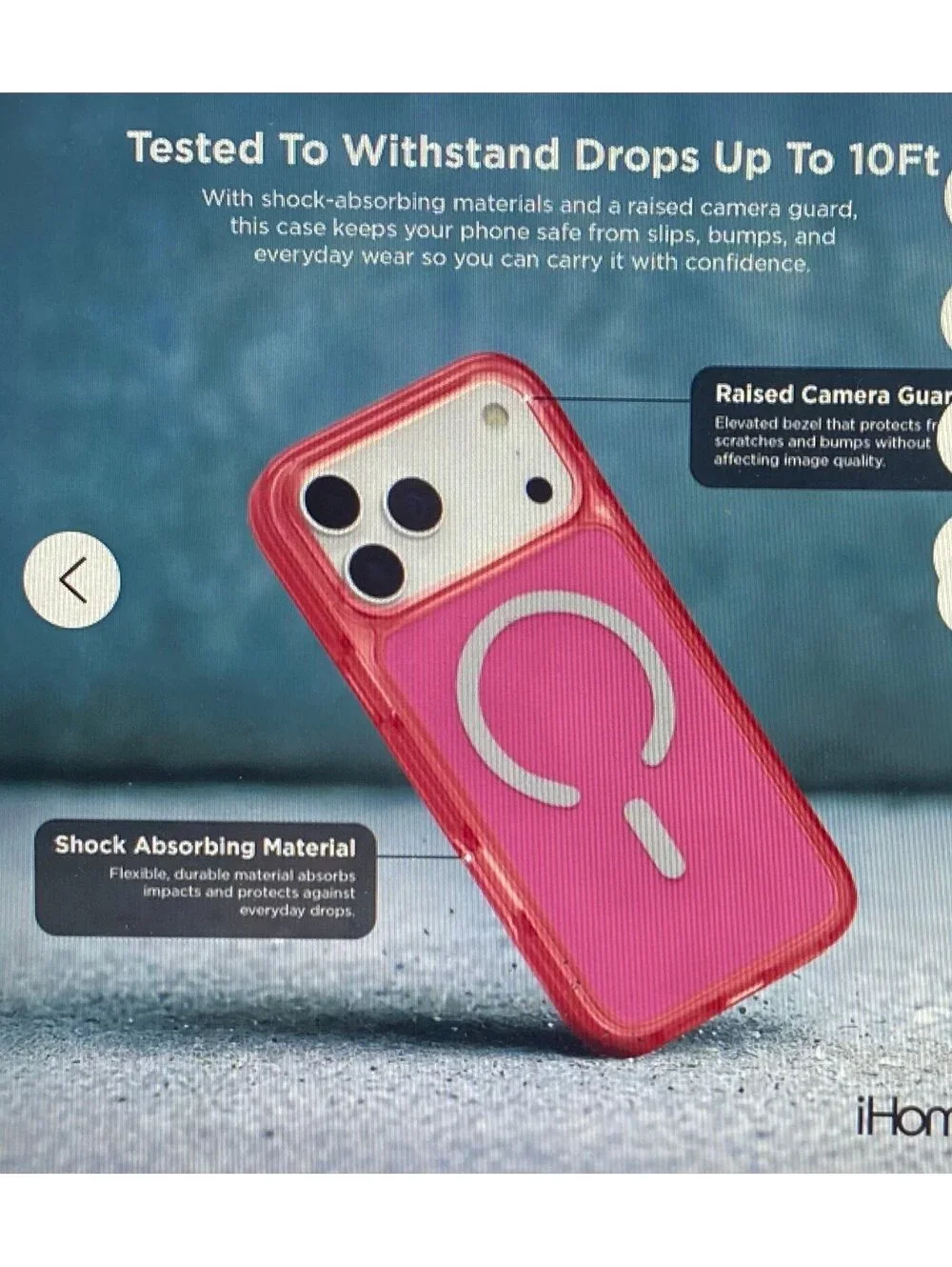 iHome Case for iPhone 17 Pro Max Pink